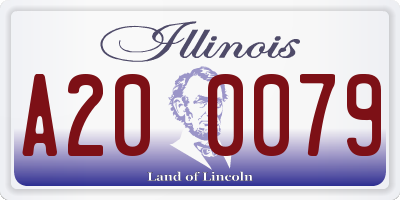 IL license plate A200079