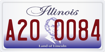 IL license plate A200084