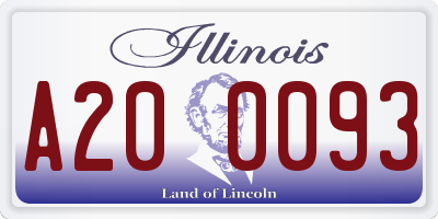 IL license plate A200093