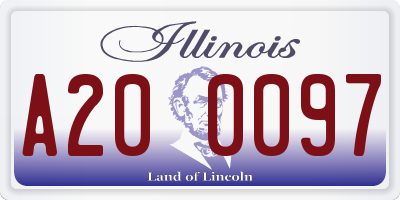 IL license plate A200097