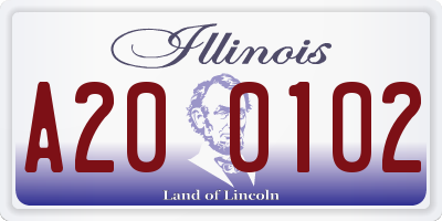 IL license plate A200102
