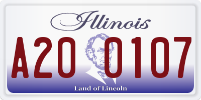 IL license plate A200107