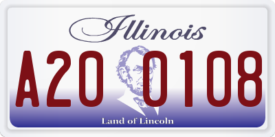 IL license plate A200108