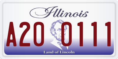 IL license plate A200111