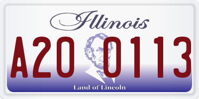 IL license plate A200113