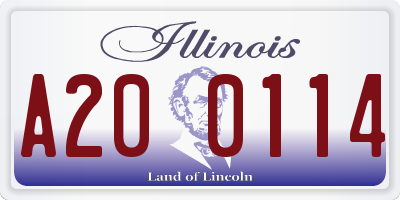 IL license plate A200114