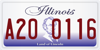 IL license plate A200116