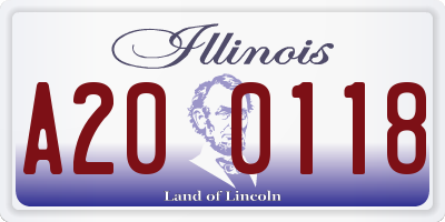 IL license plate A200118