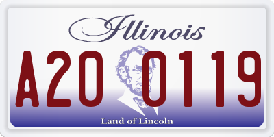 IL license plate A200119
