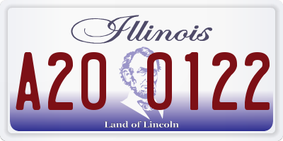 IL license plate A200122