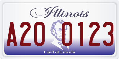 IL license plate A200123