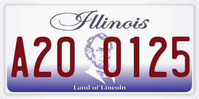 IL license plate A200125