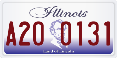 IL license plate A200131