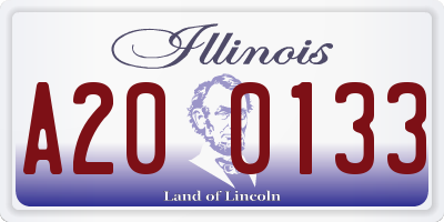 IL license plate A200133