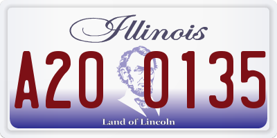 IL license plate A200135