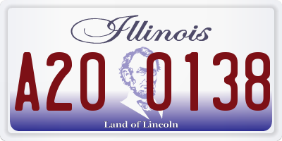 IL license plate A200138