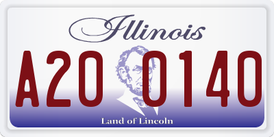 IL license plate A200140