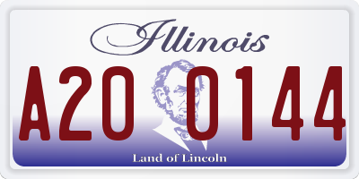 IL license plate A200144