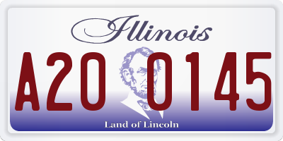 IL license plate A200145