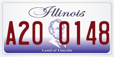 IL license plate A200148