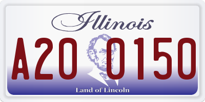 IL license plate A200150