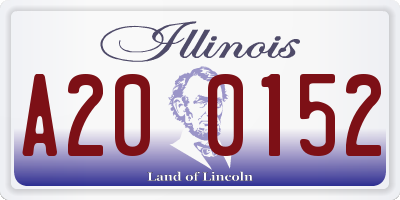 IL license plate A200152