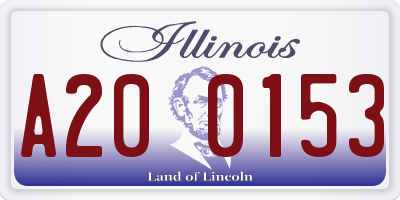 IL license plate A200153