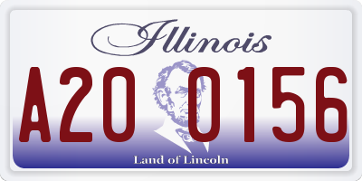 IL license plate A200156