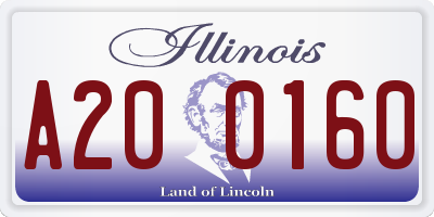 IL license plate A200160