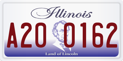 IL license plate A200162