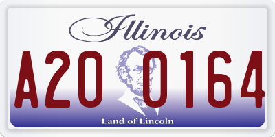 IL license plate A200164