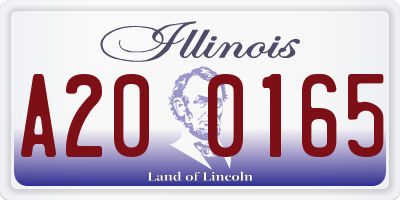 IL license plate A200165