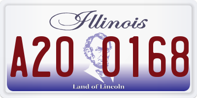 IL license plate A200168