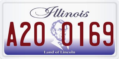 IL license plate A200169