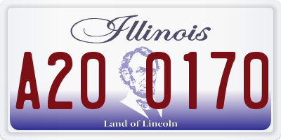 IL license plate A200170