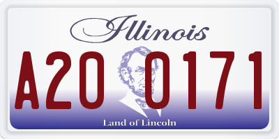 IL license plate A200171