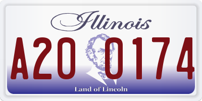 IL license plate A200174