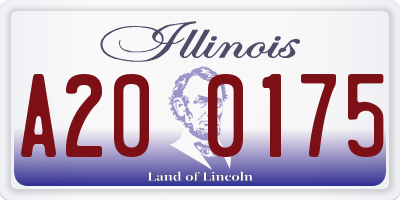 IL license plate A200175