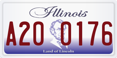 IL license plate A200176