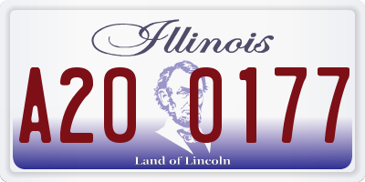 IL license plate A200177