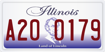 IL license plate A200179