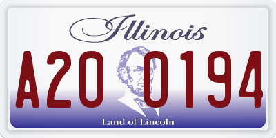 IL license plate A200194