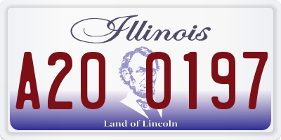 IL license plate A200197