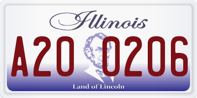 IL license plate A200206