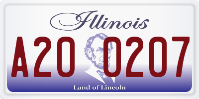 IL license plate A200207