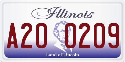 IL license plate A200209