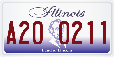 IL license plate A200211