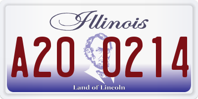 IL license plate A200214
