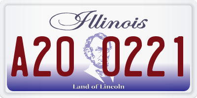 IL license plate A200221