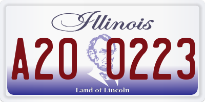IL license plate A200223